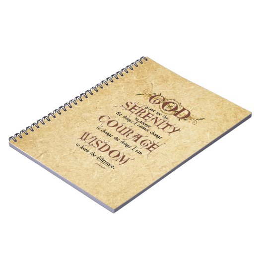 Serenity Prayer: Oud Engels Antiek, Sterkte/Rec Notitieboek (Linkerzijde)