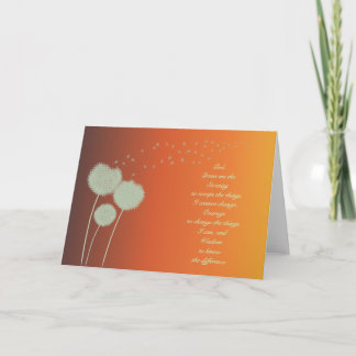 Serenity Prayer paardenbloemen kaart