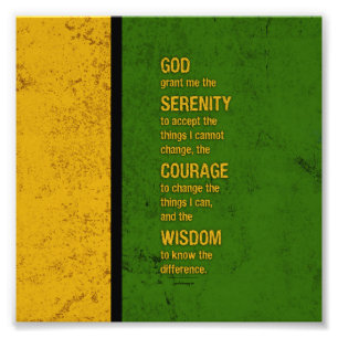 Serenity Prayer: Patriotic Jamaica, Sterkte/Recov Foto Afdruk