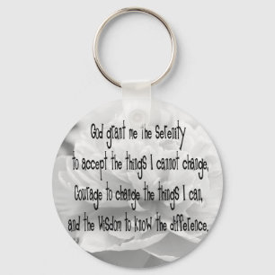Serenity Prayer Peony Sleutelhanger