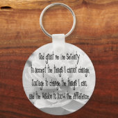 Serenity Prayer Peony Sleutelhanger (Voorkant)