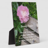 Serenity Prayer Pink Peony Floral Fotoplaat (Zijkant)