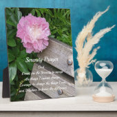 Serenity Prayer Pink Peony Floral Fotoplaat (Zijkant)