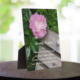 Serenity Prayer Pink Peony Floral Fotoplaat