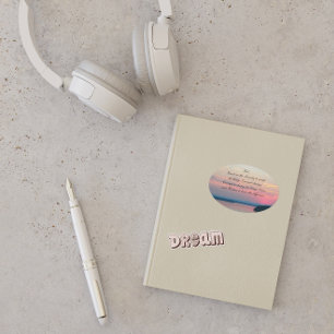 Serenity Prayer Pink Seacape Sunset Ovale Sticker