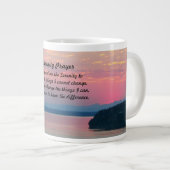 Serenity Prayer Pink Seascape Sunset Extra Grote Beker (Voorkant rechts)