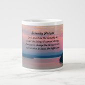 Serenity Prayer Pink Seascape Sunset Extra Grote Beker (Voorkant)