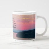 Serenity Prayer Pink Seascape Sunset Extra Grote Beker (Rechts)