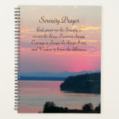 Serenity Prayer Pink Seascape Sunset Foto Planner (Voorkant)