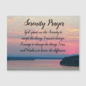 Serenity Prayer Pink Seascape Sunset Magnetic Card (Voorkant)