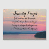 Serenity Prayer Pink Seascape Sunset Photo Magnet (Voorkant)