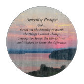 Serenity Prayer Pink Seascape Sunset Snijplank (Voorkant)