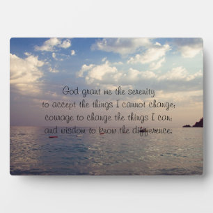 Serenity Prayer Plaque Fotoplaat
