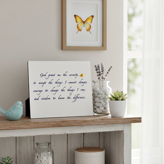 Serenity Prayer Plaque Fotoplaat
