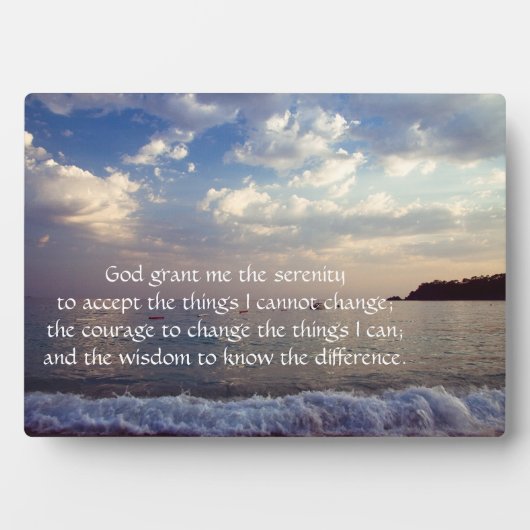 Serenity Prayer Plaque Fotoplaat (voorkant)