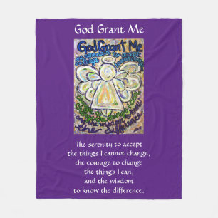Serenity Prayer Poem Angel Custom Fleece Blanket Deken