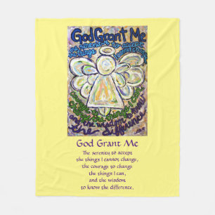 Serenity Prayer Poem Angel Custom Fleece Blanket Deken