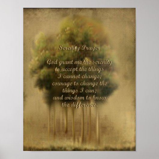 Serenity Prayer Poster (Voorkant)