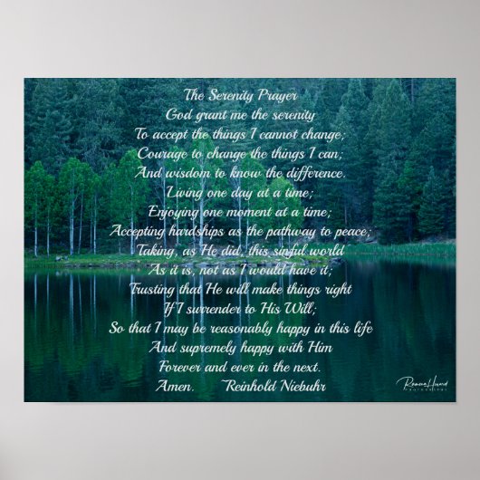 Serenity Prayer Poster (Voorkant)