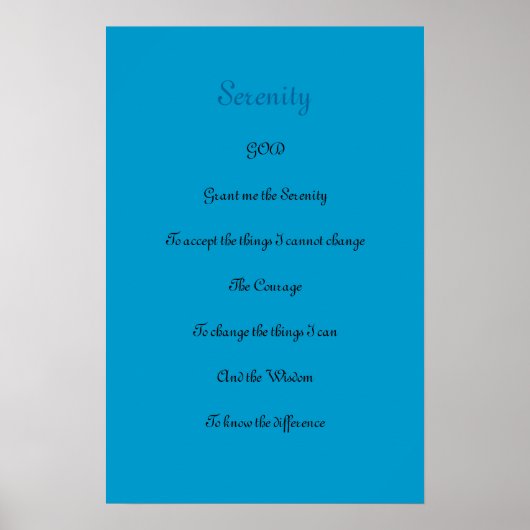 Serenity Prayer Poster (Voorkant)