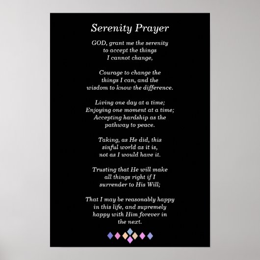 Serenity Prayer - Poster (Voorkant)