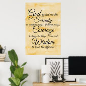 Serenity Prayer poster (Thuiskantoor)