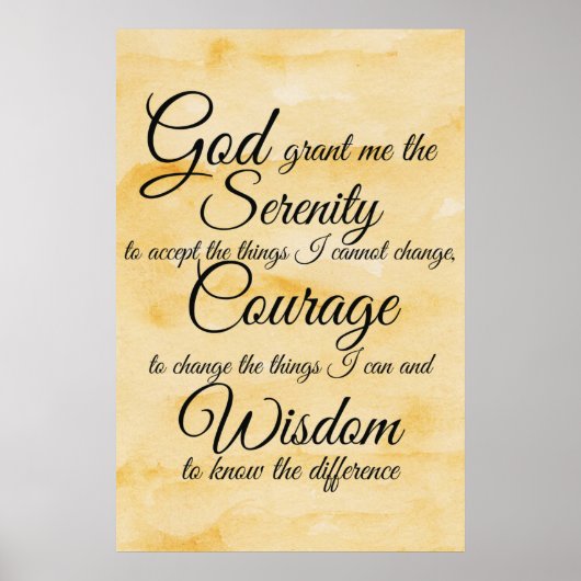 Serenity Prayer poster (Voorkant)