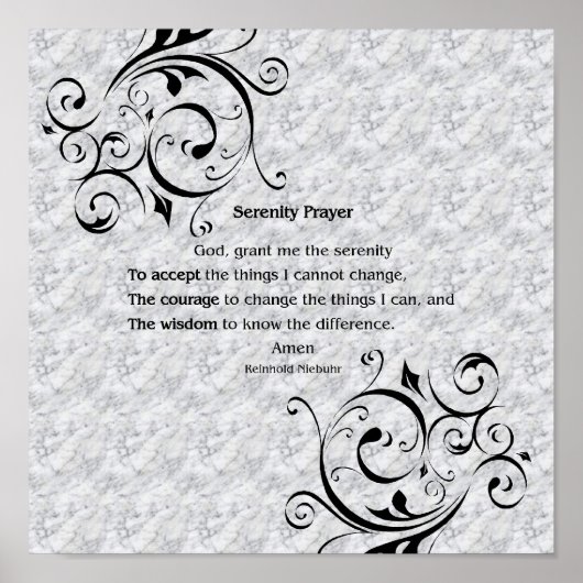 Serenity Prayer Poster (Voorkant)