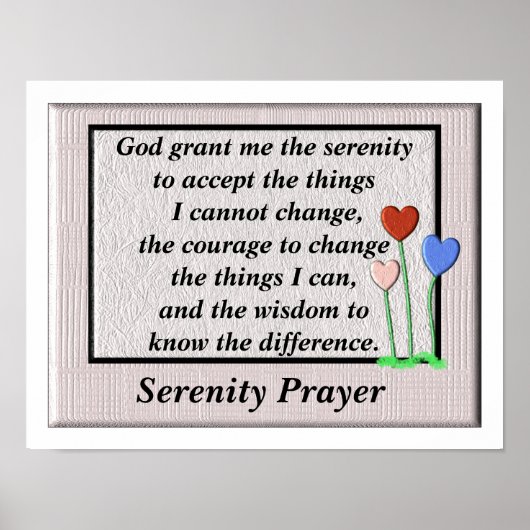 Serenity Prayer Poster (Voorkant)
