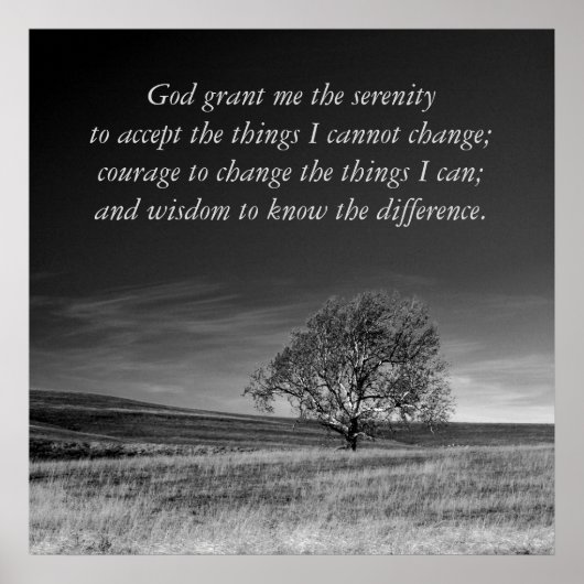 Serenity Prayer Poster (Voorkant)