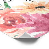 Serenity Prayer Print met Waterverf Flowers (Hoek)