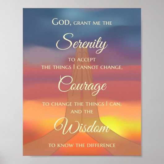 Serenity Prayer Print - Sunrise (Voorkant)