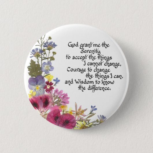 Serenity Prayer Ronde Button 5,7 Cm (Voorkant)