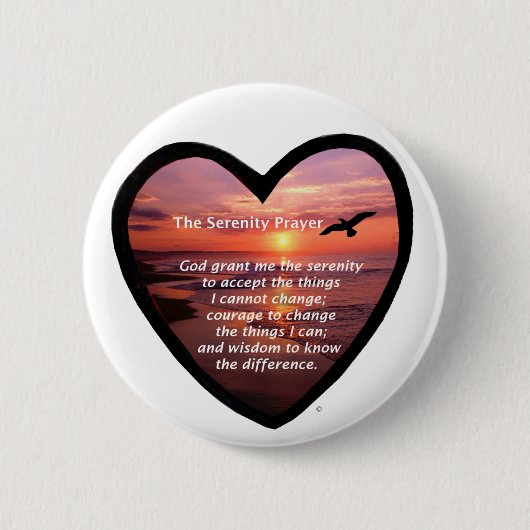 Serenity Prayer Ronde Button 5,7 Cm (Voorkant)