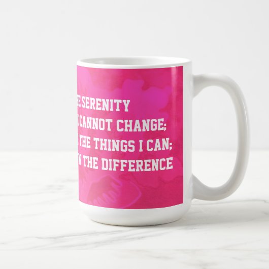 Serenity Prayer Roos Pink Mok (Rechts)
