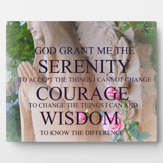 Serenity Prayer Rozen Foto Plaque Fotoplaat (Voorkant)