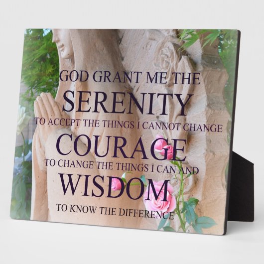 Serenity Prayer Rozen Foto Plaque Fotoplaat (Zijkant)