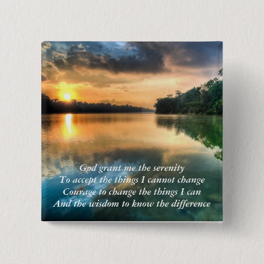 Serenity Prayer Schilderachtig Button (Voorkant)