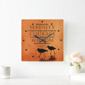 Serenity Prayer: Seagulls Vierkante Klok (Huis)