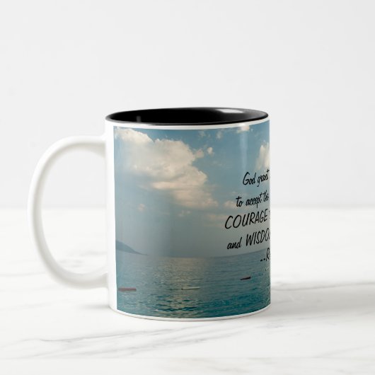 Serenity Prayer Seascape Mug (Gauche)