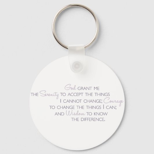 Serenity Prayer Sleutelhanger (Voorkant)