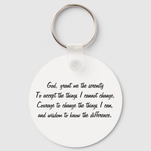 Serenity Prayer Sleutelhanger (Voorkant)