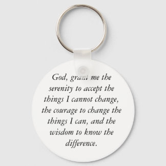 Serenity Prayer Sleutelhanger, eenvoudig en schoon Sleutelhanger