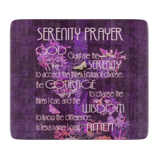 Serenity Prayer Snijplank (Voorkant)