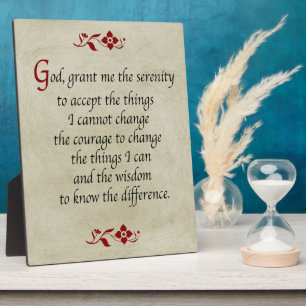 Serenity Prayer/ stijl Fotoplaat