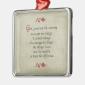 Serenity Prayer/ stijl Metalen Ornament (Links)
