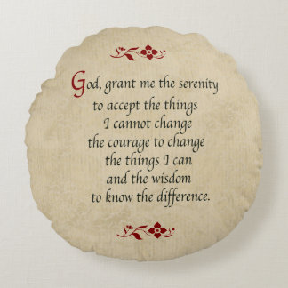 Serenity Prayer/ stijl Rond Kussen