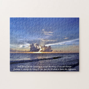 Serenity Prayer - Strandzonsondergang Legpuzzel