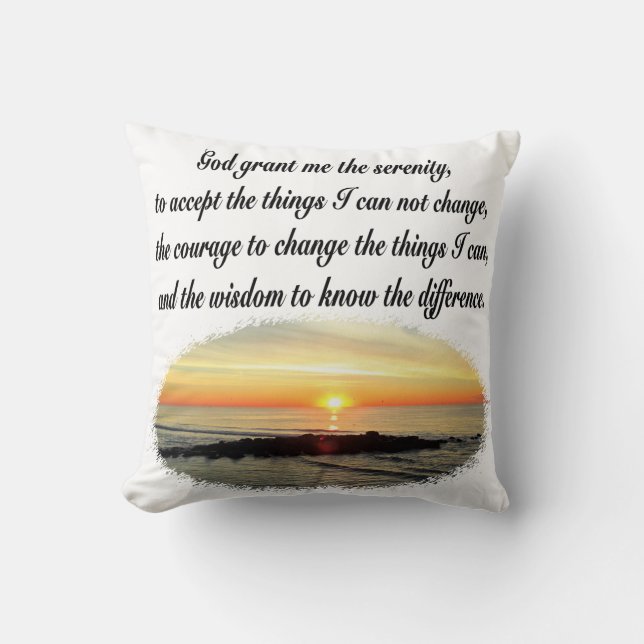 SERENITY PRAYER SUNRISE FOTODESIGN KUSSEN (Voorkant)