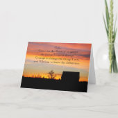 Serenity Prayer Sunset Silhouette Landschap Blank Kaart (Voorkant)